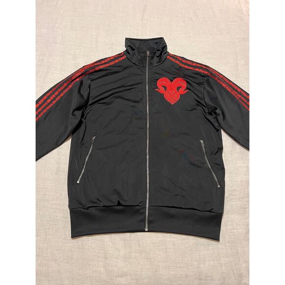 Adidas Originals Oriental Black/Red MEDIUM Track Jacket Zodiac Ram Asian 2014 - Picture 3 of 14